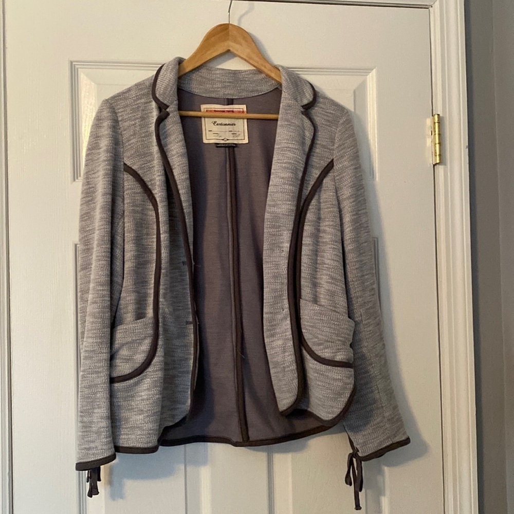 Cartonnier Anthropologie light jersey jacket, grey green, size L